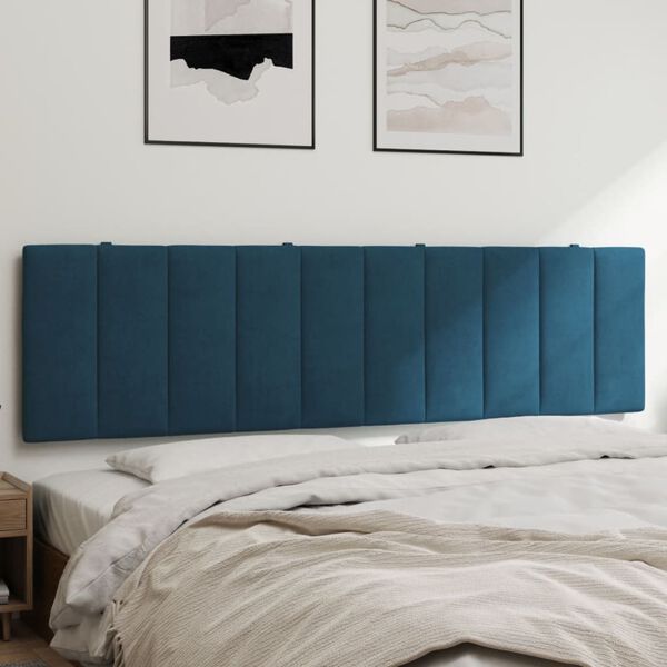 vidaXL Cabecero de cama acolchado Hanko terciopelo azul 180 cm
