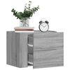 vidaXL Mesitas de noche de pared 2 uds gris Sonoma 45x30x35 cm