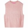 vidaXL Chaleco infantil de punto rosa claro 92