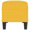 vidaXL Banco de tela amarillo 100x35x41 cm