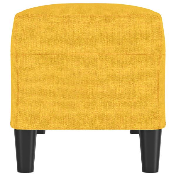 vidaXL Banco de tela amarillo 100x35x41 cm