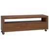vidaXL Mueble de TV 110 x 30 x 40 cm Natural Madera de teca maciza
