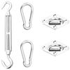 vidaXL Kit de montaje para toldo de vela 5 piezas acero inoxidable