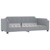 vidaXL Sof&aacute; cama sin colch&oacute;n tela gris claro 90x190 cm