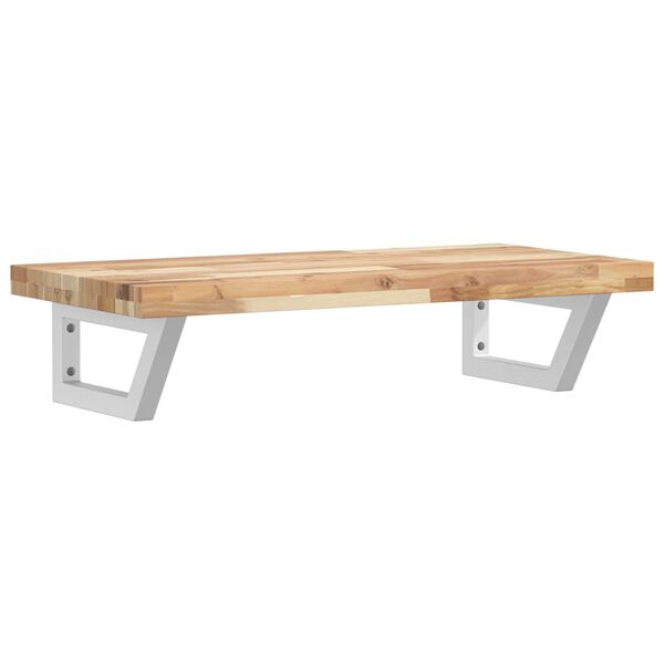 vidaXL Estante de lavabo de pared acero y madera maciza de acacia