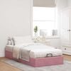 vidaXL Estructura cama otomana sin colchón terciopelo rosa 90x200 cm