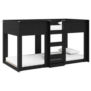 vidaXL Cama Litera para Ni&ntilde;os Roble Negro 100 x 200 cm