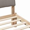 vidaXL Estructura de cama con cabecera Marr&oacute;n y taupe 90 x 200 cm
