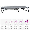 vidaXL Cama para perro Manual Gris Claro 105 x 65 x 18 cm Acero