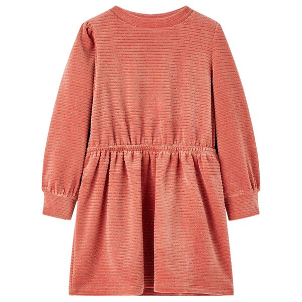 Vestido infantil de manga larga rosa 116