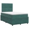 vidaXL Cama box spring con colch&oacute;n Verde oscuro 120 x 190 cm
