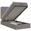 vidaXL Cama tipo otomana con colch&oacute;n y LED Topo 90 x 200 cm Tela