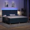 vidaXL Cama Box Spring LED con colch&oacute;n Azul 200 x 200 cm tela