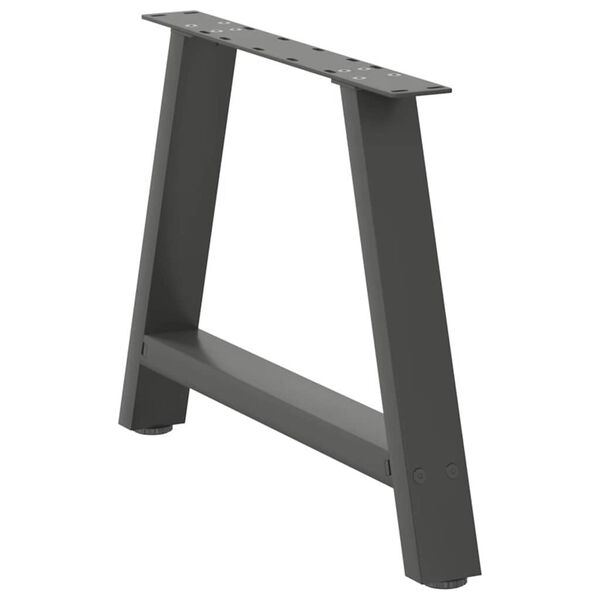 vidaXL Patas para mesa de centro en forma de A (2 unidades), antracita, 70 x (42-43) cm, acero