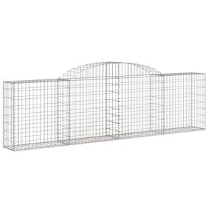 vidaXL Cesta de gaviones forma arco hierro galvanizado 300x30x80/100cm