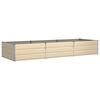 vidaXL Jardinera Marfil 290 x 100 x 45 cm Acero Galvanizado