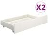 vidaXL Cajones de cama 2 piezas madera maciza de pino blanco