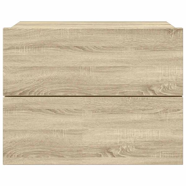 vidaXL Mesita de noche madera contrachapada color roble 40x30x30 cm
