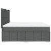 vidaXL Cama box spring con colch&oacute;n tela gris oscuro 180x200 cm