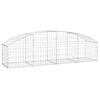 vidaXL Cesta de gaviones forma arco hierro galvanizado 200x50x40/60 cm