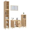vidaXL Juego de muebles de ba&ntilde;o 4 pzas contrachapada roble Sonoma
