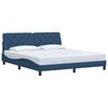 vidaXL Estructura de cama sin colch&oacute;n tela azul 180x200 cm