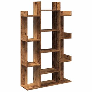 vidaXL Librer&iacute;a de madera contrachapada envejecida 86x25,5x140 cm