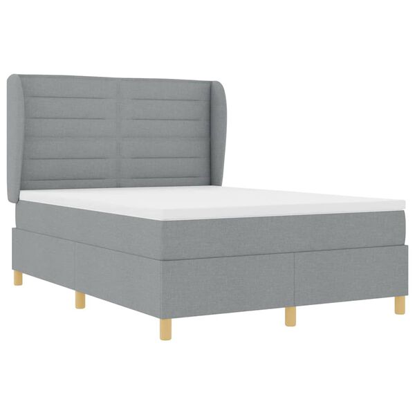 vidaXL Cama con Somier y Colch&oacute;n Gris Oscuro 90x190 cm de Tela tela