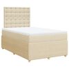 vidaXL Cama box spring con colch&oacute;n tela color crema 120x190 cm
