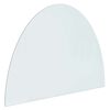 vidaXL Placa de vidrio para chimenea Transparente 800 x 600 mm Cristal