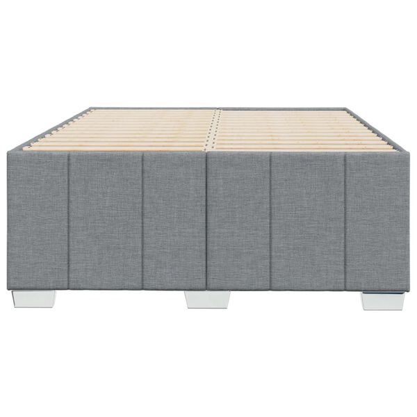 vidaXL Estructura de cama sin colch&oacute;n tela gris claro 120x190 cm