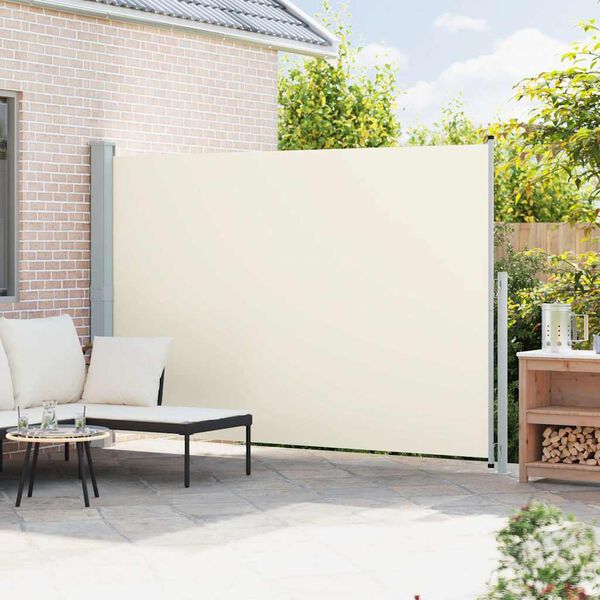 vidaXL Toldo lateral retr&aacute;ctil para patio crema 200x300 cm