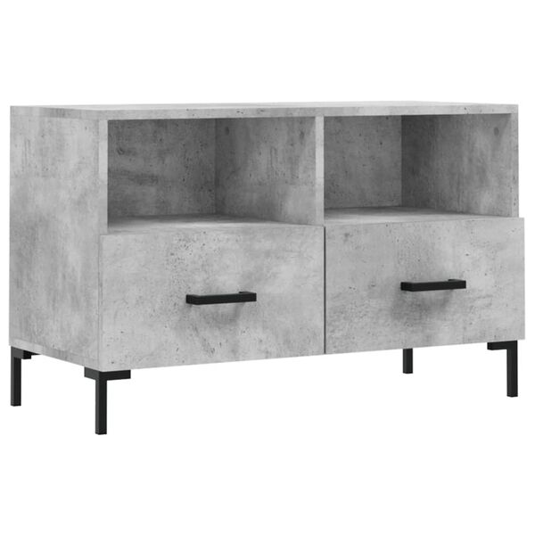 vidaXL Mueble para TV madera contrachapada gris hormigón 80x36x50 cm