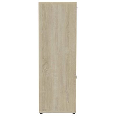 vidaXL Estantería madera contrachapada blanco y roble 90x30x90 cm