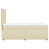 vidaXL Cama box spring con colch&oacute;n tela color crema 100x200 cm