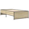 vidaXL Estructura cama madera ingeniería metal roble Sonoma 75x190 cm