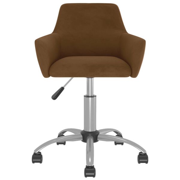 vidaXL Sillas de comedor giratorias 4 unidades terciopelo marr&oacute;n