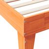 vidaXL Cama con estanter&iacute;a sin colch&oacute;n madera maciza marr&oacute;n 120x200cm