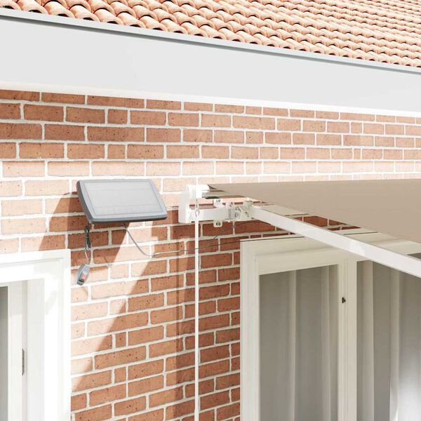 vidaXL Toldo Retr&aacute;ctil Manual Beige 350 x 250 cm Tela y acero