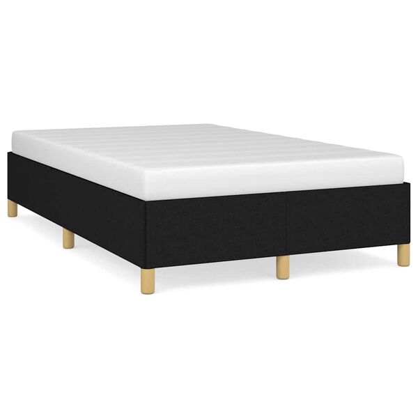 vidaXL Estructura de cama sin colch&oacute;n tela negro 120x190 cm