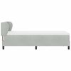 vidaXL Cama tipo Box Spring Gris claro 80 x 200 cm Terciopelo