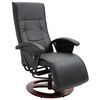 vidaXL Sill&oacute;n de sal&oacute;n giratorio de cuero artificial negro