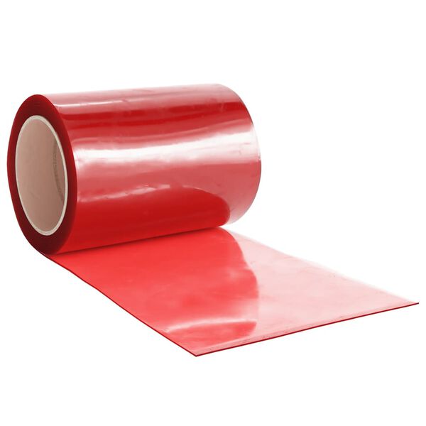 vidaXL Tira de cortina para puertas PVC rojo 300x2,6 mm 10 m