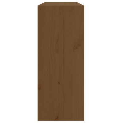 vidaXL Botellero madera maciza de pino marrón miel 62x25x62 cm