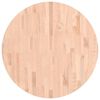 vidaXL Tablero redondo de madera maciza de haya &Oslash;80x4 cm