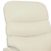 vidaXL Sillón reclinable eléctrico de cuero sintético crema