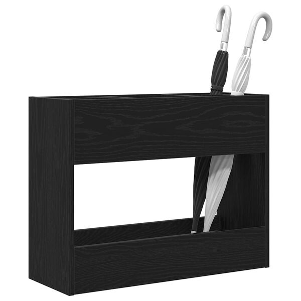vidaXL Soporte de Sombrilla Roble Negro 65 x 24 x 50 cm