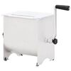 vidaXL Mezcladora de carne con tapa acero inoxidable plateado
