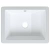 vidaXL Lavabo de ba&ntilde;o rectangular cer&aacute;mica blanco 39x30x18,5 cm