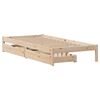 vidaXL Estructura de cama sin colch&oacute;n madera maciza pino 75x190 cm